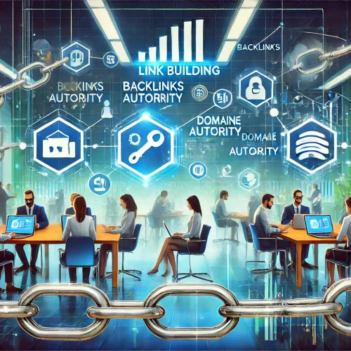 DALL·E 2024-12-02 16.18.20 – An illustration of a modern digital marketing concept focusing on link building services. The image shows a vibrant, futuristic office setting with pr DALL·E 2024-12-02 16.18.20 - An illustration of a modern digital marketing concept focusing on link building services. The image shows a vibrant, futuristic office setting with pr